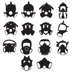 High-Quality Respirator Mask Vector Design: Perfect for Safety Equipment Logos, Medical Posters, and Health Protection Branding
