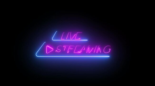 live streaming signed neon light effect green screen background