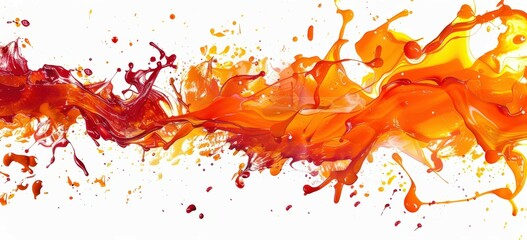  Vivid Orange Flame Abstract Splash Background