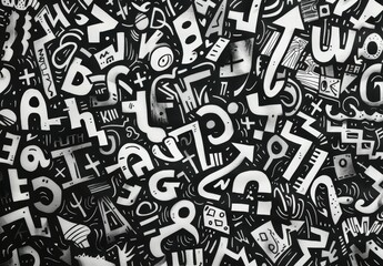  Vintage Typography Wall Decor: Unique Letter Art for Interior Design, Creative Office Space or Chic Home Accents.