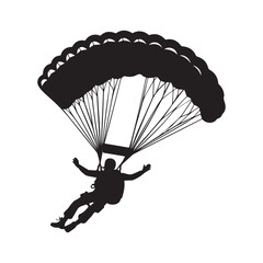  Parachutist Silhouette Vector Set for Graphic Design.