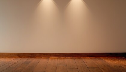 3d rendering of white empty room and wooden floor. Contemporary interior background.