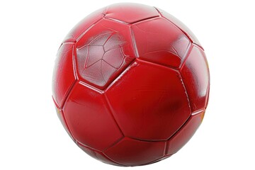 Naklejka premium A red soccer ball on a white background