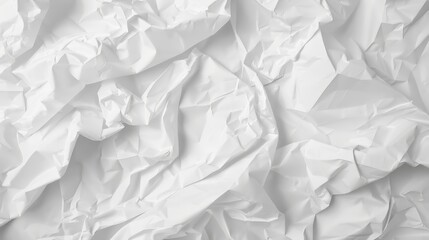 Obraz premium Crumpled white paper used for textured background