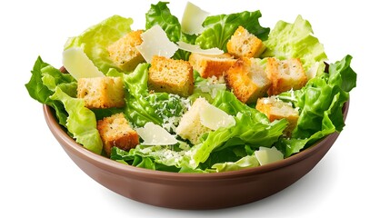 Caesar Salad: Fresh romaine lettuce tossed with creamy Caesar dressing, crunchy croutons, grated Parmesan cheese, and anchovies.