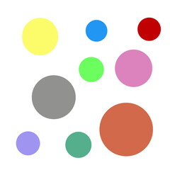colorful round shape on a white background