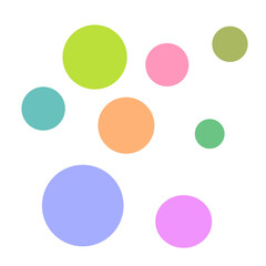 colorful round shape on a white background