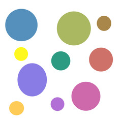 colorful round shape on a white background