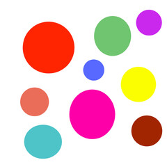 colorful round shape on a white background