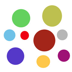colorful round shape on a white background