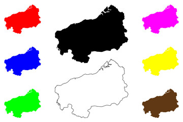 Esmeraldas Province (Republic of Ecuador, Provinces of Ecuador) map vector illustration, scribble sketch Esmeraldas map....