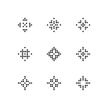 Ethnic ornament, square geometric element. Vector illustration. Slavic traditional ornament.