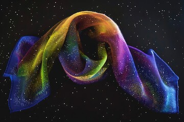 A scarf woven from the aurora borealis