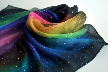 A scarf woven from the aurora borealis