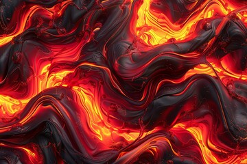 A seamless flow of digital lava, with streams of red and orange intertwining