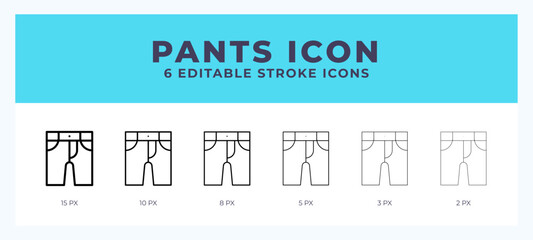 Pants line icon vector illustration. Trendy styles.
