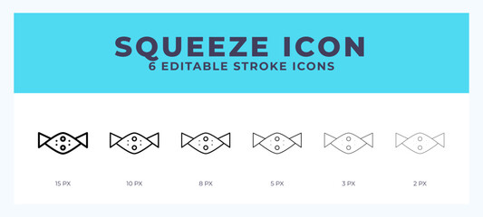 Squeeze vector icon. With different stroke vector illustration.