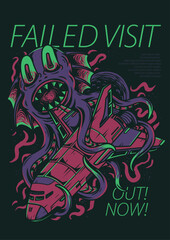vector artwork octopus monster