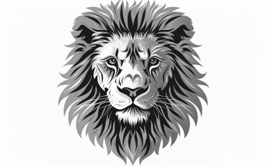 Obraz premium Graphic, watercolor, drawing, painting, design, logo, lion on a white and transparent background. 