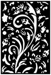 vector cutting laser pattern partition, motifs of laser