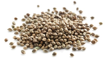 A pile of seeds on a white surface