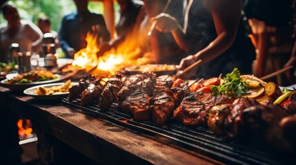 Naklejka premium Generation z embracing healthy food trends cooking and enjoying a variety of nutritious dishes