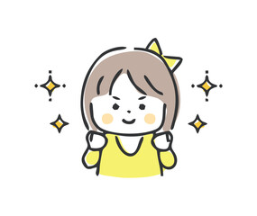 やる気満々の女の子