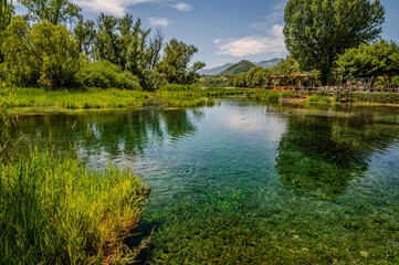 Posta Fibreno lake nature reserve, Frosinone, Italy