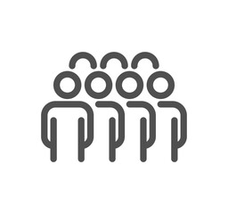 Business people and pictogram icon outline and linear vector.	
