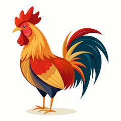 Fototapeta premium rooster side view full body realistic
