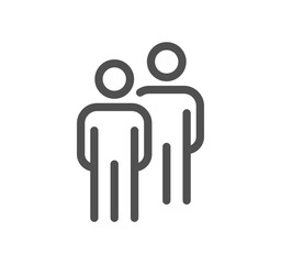 Business people and pictogram icon outline and linear vector.	
