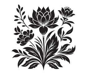 flower vector svg animal graphic resources black color design