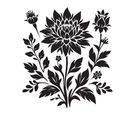 flower vector svg animal graphic resources black color design