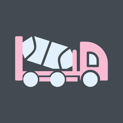 Cement Truck Vector Icon
