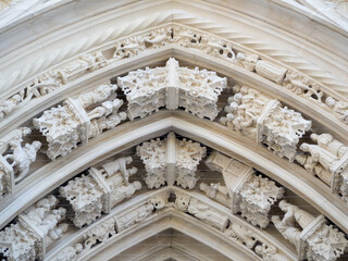 Christ life scenes from Lausanne Cathedral portal