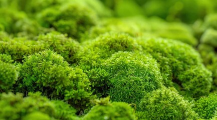  Vibrant Moss Field: Close-up View of Green Plantation
