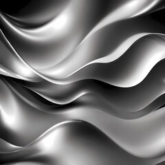 liquid shiny metal waves, metalic background with silver stripes 
