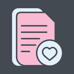 Favourite Document Vector Icon