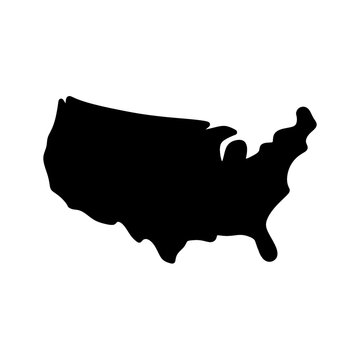 American map icon with simple and modern design