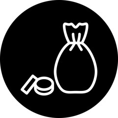 Money Vector Line White Circle Black