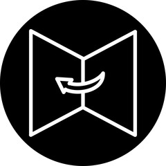 Open Vector Line White Circle Black