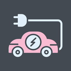 Electric Car Vector Icon