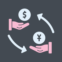 Dollar to Yen Vector Icon