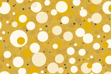 Abstract Yellow and White Polka Dot Pattern.