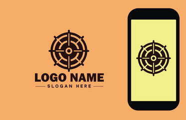 radar icon Radio detection Radio echo Microwave radar flat logo sign symbol editable vector