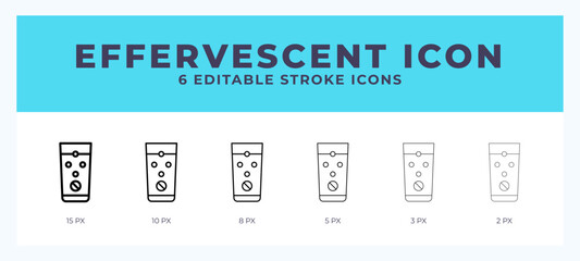 Effervescent line icon. For web. And mobile app. Vector illustration.