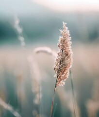 Serene Sunrise over Tall Weeds