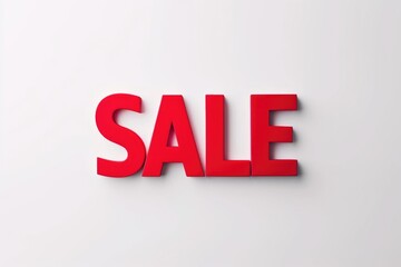 Modern Sale Announcement, Vibrant Red Typography