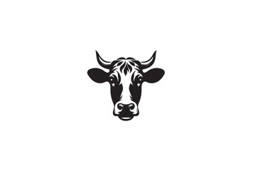 Cow stencil silhouette illustration