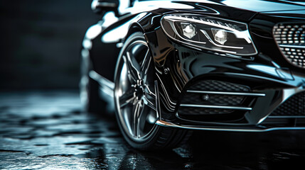 Detailed Front View of Luxury Automobile